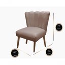 Ver imagem 2 de Cadeira Pétala Flor para Sala de Estar Penteadeira Salão Suede Cappuccino