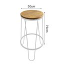 Ver imagem 5 de Bancada Gourmet 200cm com 4 Banquetas Industriais Guatemala Base Branca