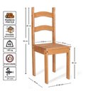 Ver imagem 5 de Conjunto Mesa de Jantar 140x70 Rústica com 6 Cadeiras em Madeira Maciça Mel - Mb Móveis
