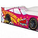 Ver imagem 3 de Cama Infantil Solteiro Formato Carro Kaboom Stylo Pink MDF Branca Rosa Casah