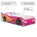 Ver imagem 2 de Cama Infantil Solteiro Formato Carro Kaboom Stylo Pink MDF Branca Rosa Casah