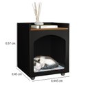 Ver imagem 3 de Criado Mesa de Cabeceira Casinha para Cachorro Gato Pet:preto/freijó