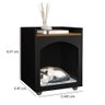 Criado Mesa de Cabeceira Casinha para Cachorro Gato Pet:preto/freijó - 3