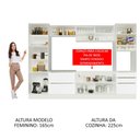 Ver imagem 6 de Armário de Cozinha Completa 320cm Branco Branco Veludo Lux Madesa 01