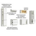 Ver imagem 5 de Armário de Cozinha Completa 320cm Branco Branco Veludo Lux Madesa 01