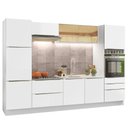 Ver imagem 3 de Armário de Cozinha Completa 320cm Branco Branco Veludo Lux Madesa 01