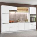Ver imagem 1 de Armário de Cozinha Completa 320cm Branco Branco Veludo Lux Madesa 01