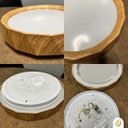 Ver imagem 2 de Luminária Plafon Teto Redondo Sobrepor Facetado Led 3 Cores 18w Ø26 Cerejeira