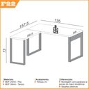 Ver imagem 3 de Mesa Escritório E Home Office em L Florence Industrial 135x157cm D03 Freijó Preto Fosco - Lyam