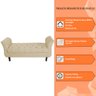 Recamier Grecia Decorativa 100cm Suede Bege - Montanaris Decor Md Montanaris Decor - 3