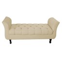 Ver imagem 1 de Recamier Grecia Decorativa 100cm Suede Bege - Montanaris Decor Md Montanaris Decor