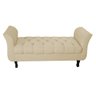 Recamier Grecia Decorativa 100cm Suede Bege - Montanaris Decor Md Montanaris Decor - 1