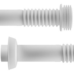 Conjunto Tubo de Ligação Ajustável Para Bacia Sanitária 25cm x 1/2" Branco | Astra - 4