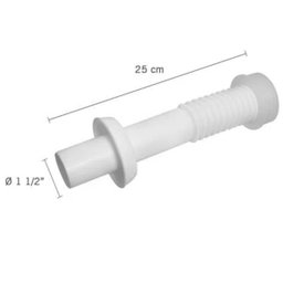 Conjunto Tubo de Ligação Ajustável Para Bacia Sanitária 25cm x 1/2" Branco | Astra - 2