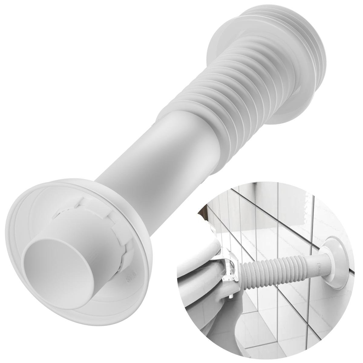 Conjunto Tubo de Ligação Ajustável Para Bacia Sanitária 25cm x 1/2" Branco | Astra