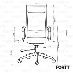 Cadeira de Escritório Esteirinha Tela Mesh Base Cromada com Rodinha Fortt Salta Branca - Cef04-p - 2
