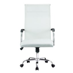 Cadeira de Escritório Esteirinha Tela Mesh Base Cromada com Rodinha Fortt Salta Branca - Cef04-p - 1