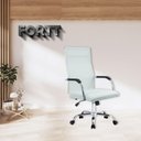 Ver imagem 3 de Cadeira de Escritório Esteirinha Tela Mesh Base Cromada com Rodinha Fortt Salta Branca - Cef04-p