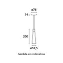 Ver imagem 4 de BLUMENAU PENDENTE AL TUBE 20CM CABO 1m 1xG9 PRETO LISO 884610 08