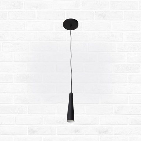 BLUMENAU PENDENTE AL TUBE 20CM CABO 1m 1xG9 PRETO LISO 884610 08