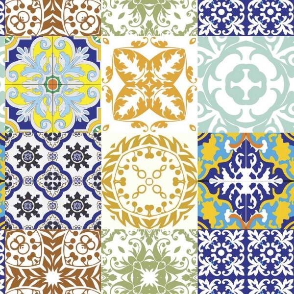 Papel de Parede Adesivo Azulejo Fátima 3 metros - 1