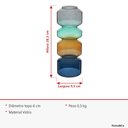 Ver mais imagens de Vaso Decorativo de Vidro Color 28x10x10cm Enfeite Sala Mesa Estante Aparador