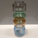 Ver imagem 2 de Vaso Decorativo de Vidro Color 28x10x10cm Enfeite Sala Mesa Estante Aparador