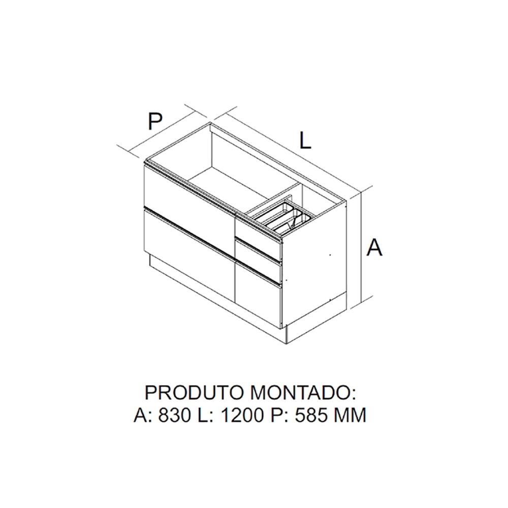 Cozinha Modulada Com Pe As Itatiaia Inova Off White Madeiramadeira