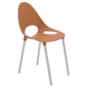 Ver imagem 7 de Cadeira Tramontina Elisa em Polipropileno Terracota com Pernas de Alumínio Anodizado