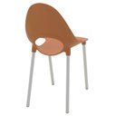 Ver imagem 6 de Cadeira Tramontina Elisa em Polipropileno Terracota com Pernas de Alumínio Anodizado