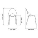 Ver imagem 1 de Cadeira Tramontina Elisa em Polipropileno Terracota com Pernas de Alumínio Anodizado