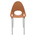 Ver imagem 2 de Cadeira Tramontina Elisa em Polipropileno Terracota com Pernas de Alumínio Anodizado