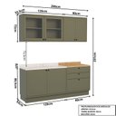 Ver imagem 3 de Cozinha Compacta 4 Peças 6 Portas 3 Gavetas 1 Tampo Sevilha