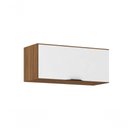Ver imagem 1 de Armário Aéreo 1 Porta 70 Cm Firenze Amêndola Touch Branco 94101 Demóbile