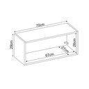Ver imagem 3 de Armário Aéreo 1 Porta 70 Cm Firenze Amêndola Touch Branco 94101 Demóbile