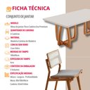 Ver imagem 6 de Sala de Jantar Mesa Flora 180cm Tampo Laqueado com Vidro Canto Moeda e 6 Cadeiras Eva Premium