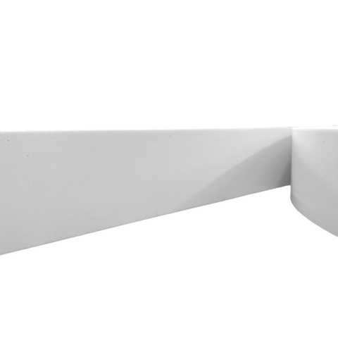 Moldura Painel Ripado Eva Autocolante Liso 7cmx5mm 20 Metros - Branco