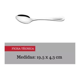 Jogo De Colheres de Mesa Inox 12 Pçs Euro - Talheres - 3