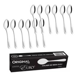 Jogo De Colheres de Mesa Inox 12 Pçs Euro - Talheres - 1