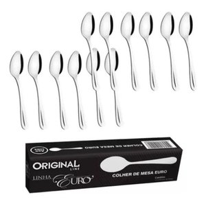 Jogo De Colheres de Mesa Inox 12 Pçs Euro - Talheres