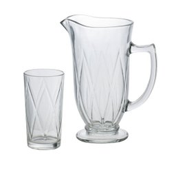 Conjunto Com 6 Copos 270Ml E 1 Jarra 1L Vidro Triangle - 2 Conjunto Com 6 Copos 270Ml E 1 Jarra 1L Vidro Triangle - 2