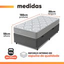 Ver imagem 3 de Cama Box Baú Solteiro Double Face 100% D33 Edén 88x188x58cm Herval - Suporta até 100kg