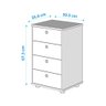 Mesa de Cabeceira Armário  Gaveteiro Escritório Multiuso Classic 4 Gavetas Freijó - 5