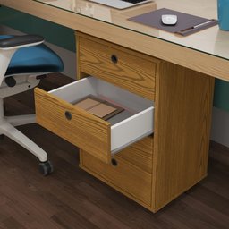 Mesa de Cabeceira Armário  Gaveteiro Escritório Multiuso Classic 4 Gavetas Freijó - 4