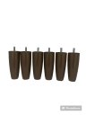 Ver imagem 1 de Kit para Cama Box Cônico 8 Pés 4 Rodizio Marrom Altura 12cm