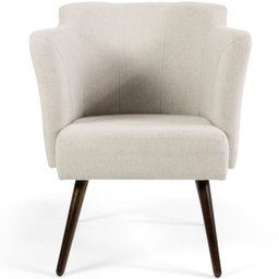 Poltrona Sabrina Para Sala de Estar Pés Palito Imbuia Algodão Ecru - casaepoltrona - 2 Poltrona Sabrina Para Sala de Estar Pés Palito Imbuia Algodão Ecru - casaepoltrona - 2