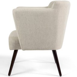 Poltrona Sabrina Para Sala de Estar Pés Palito Imbuia Algodão Ecru - casaepoltrona - 3 Poltrona Sabrina Para Sala de Estar Pés Palito Imbuia Algodão Ecru - casaepoltrona - 3