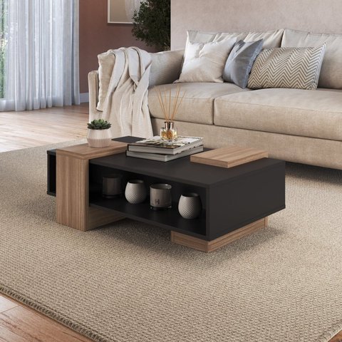 Mesa de Centro Geometrica com Nicho Decorativo