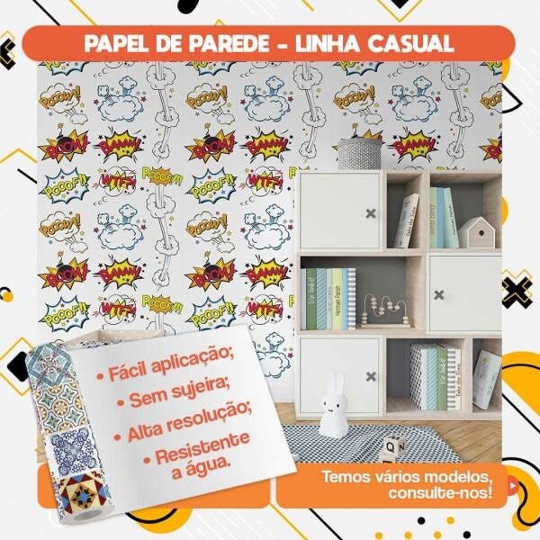 Papel de Parede Adesivo Casual Bicycles Colors - 3