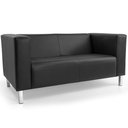 Ver imagem 3 de Sofá 02 Lugares Para Sala Decorativa Kubo 153cm Corano Preto - Nexta Casa
